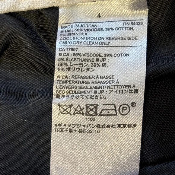 Banana Republic Sloan Fit Pants Viscose Blend Black 4 - Picture 4 of 7